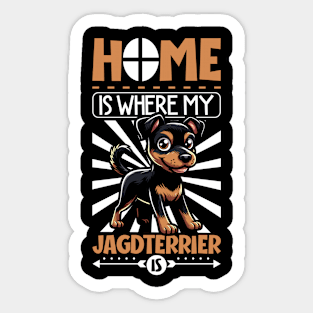 Home is with my German Jagdterrier Sticker